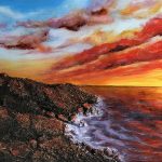 Blazing Sunset at Peggy's Cove