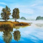 Erika_Farkas_Sunrise_at_the_Lake_oil_20x30