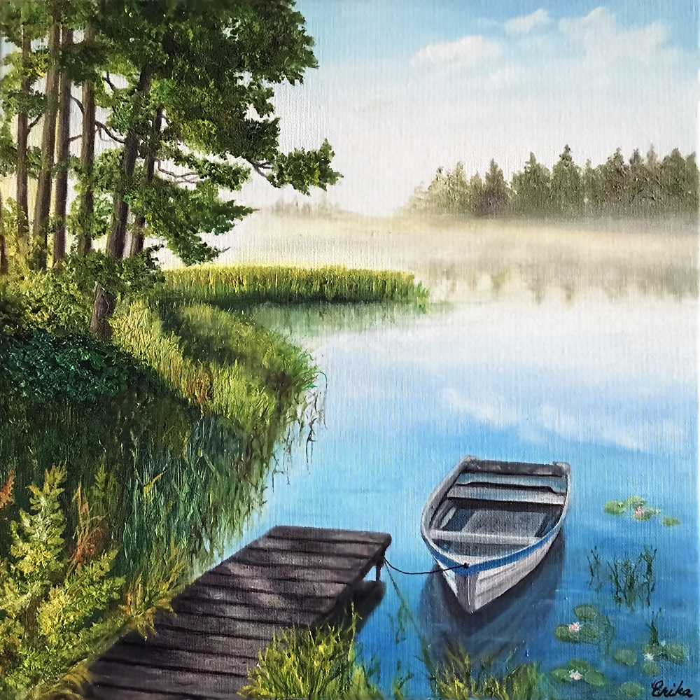 Erika_Farkas_Misty_Reflections_oil_16x16 Misty Reflections - Image 1